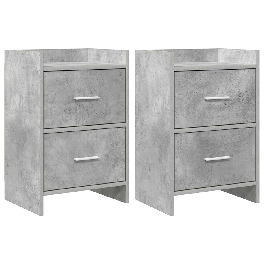 Nachtkastjes 2 pcs Betongrijs 40 x 30 x 60 cm Bewerkt hout