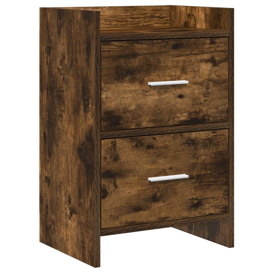 Nachtkastjes Gerookt eiken 40 x 30 x 60 cm Bewerkt hout
