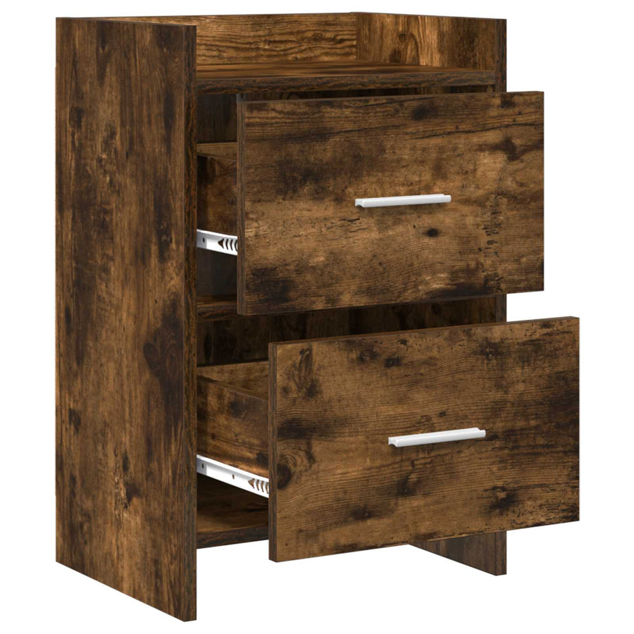 Nachtkastjes Gerookt eiken 40 x 30 x 60 cm Bewerkt hout