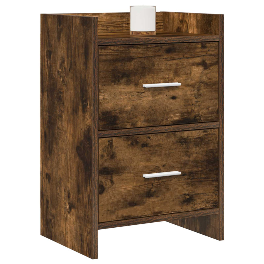Nachtkastjes Gerookt eiken 40 x 30 x 60 cm Bewerkt hout