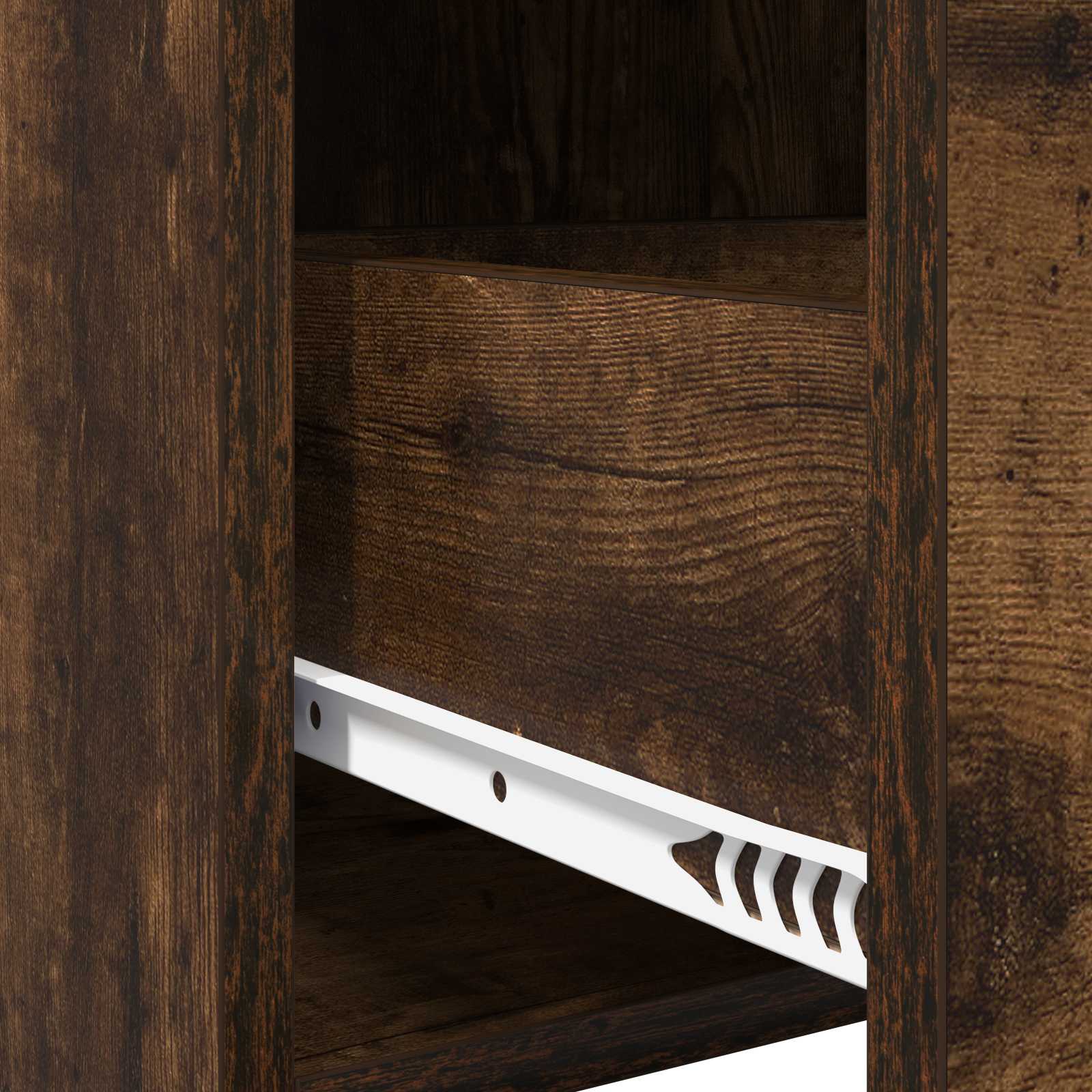 Nachtkastjes 2 pcs Gerookt eiken 40 x 30 x 60 cm Bewerkt hout