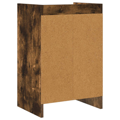 Nachtkastjes 2 pcs Gerookt eiken 40 x 30 x 60 cm Bewerkt hout