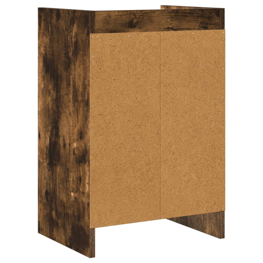 Nachtkastjes 2 pcs Gerookt eiken 40 x 30 x 60 cm Bewerkt hout