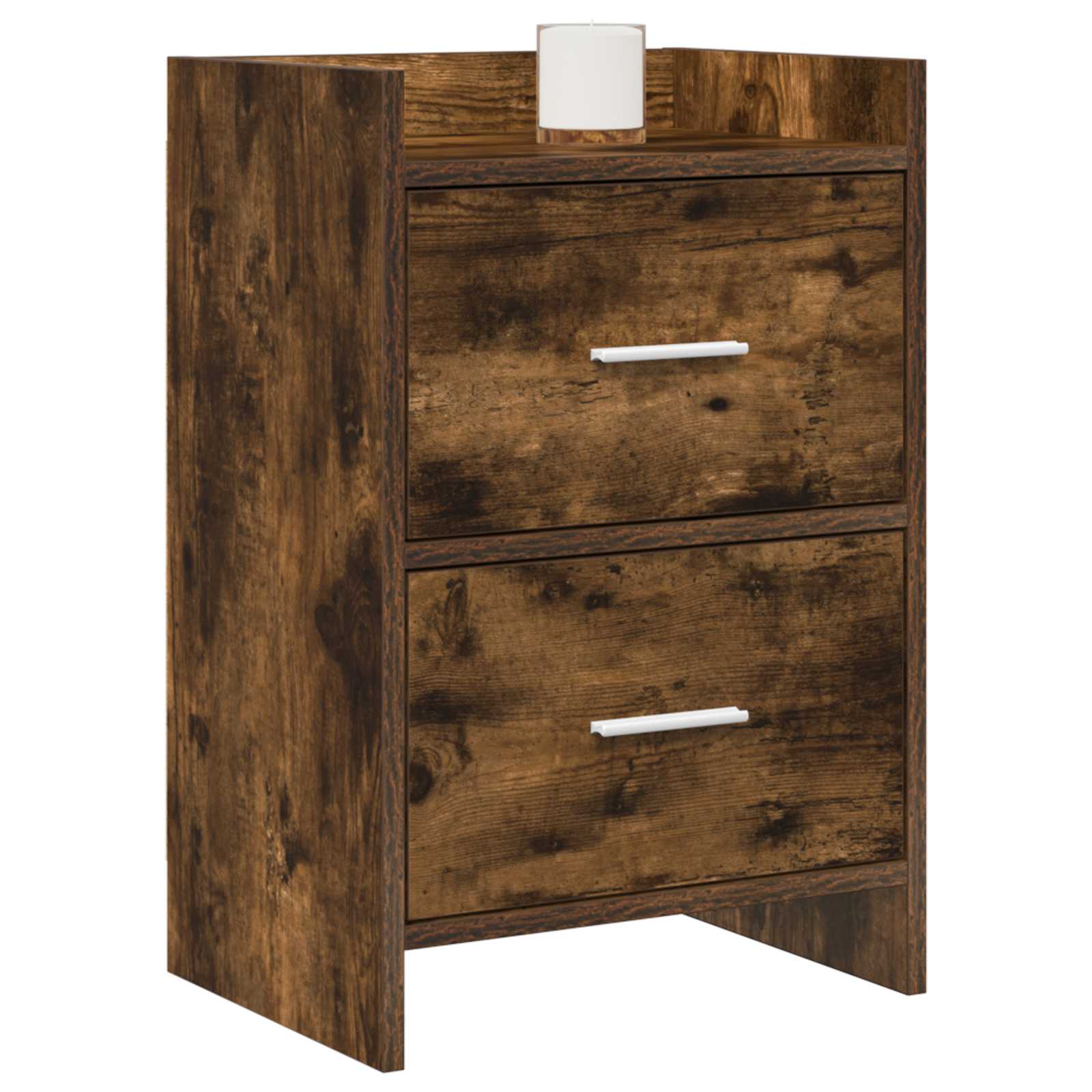 Nachtkastjes 2 pcs Gerookt eiken 40 x 30 x 60 cm Bewerkt hout