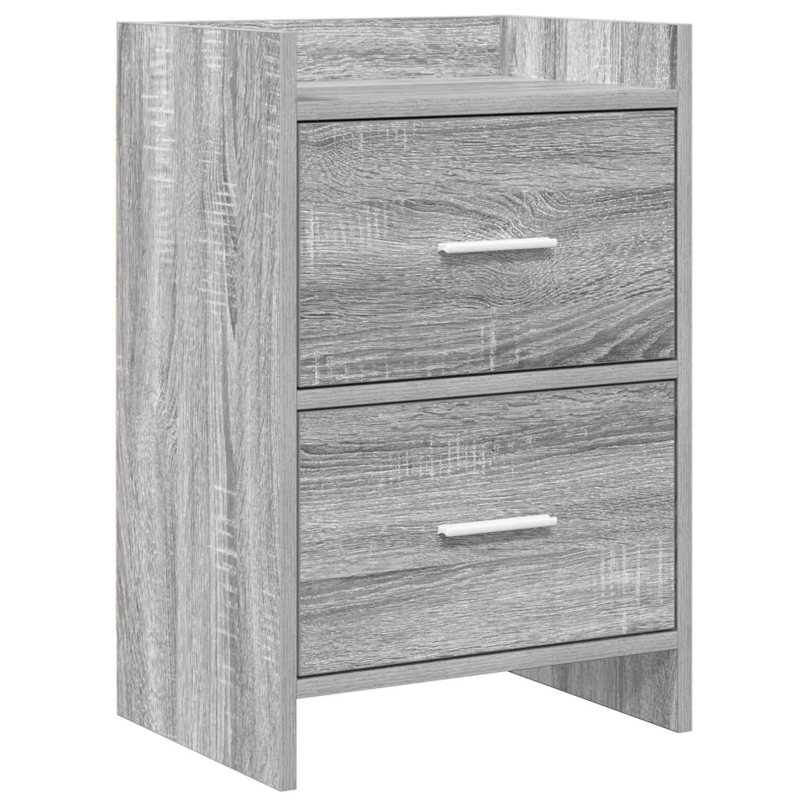Nachtkastjes Grijs Sonoma 40 x 30 x 60 cm Bewerkt hout