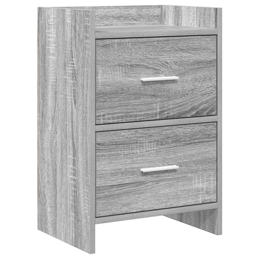 Nachtkastjes Grijs Sonoma 40 x 30 x 60 cm Bewerkt hout