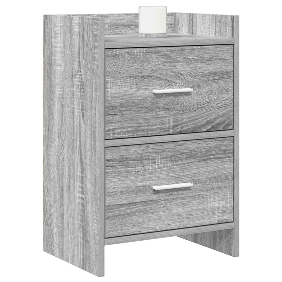 Nachtkastjes Grijs Sonoma 40 x 30 x 60 cm Bewerkt hout