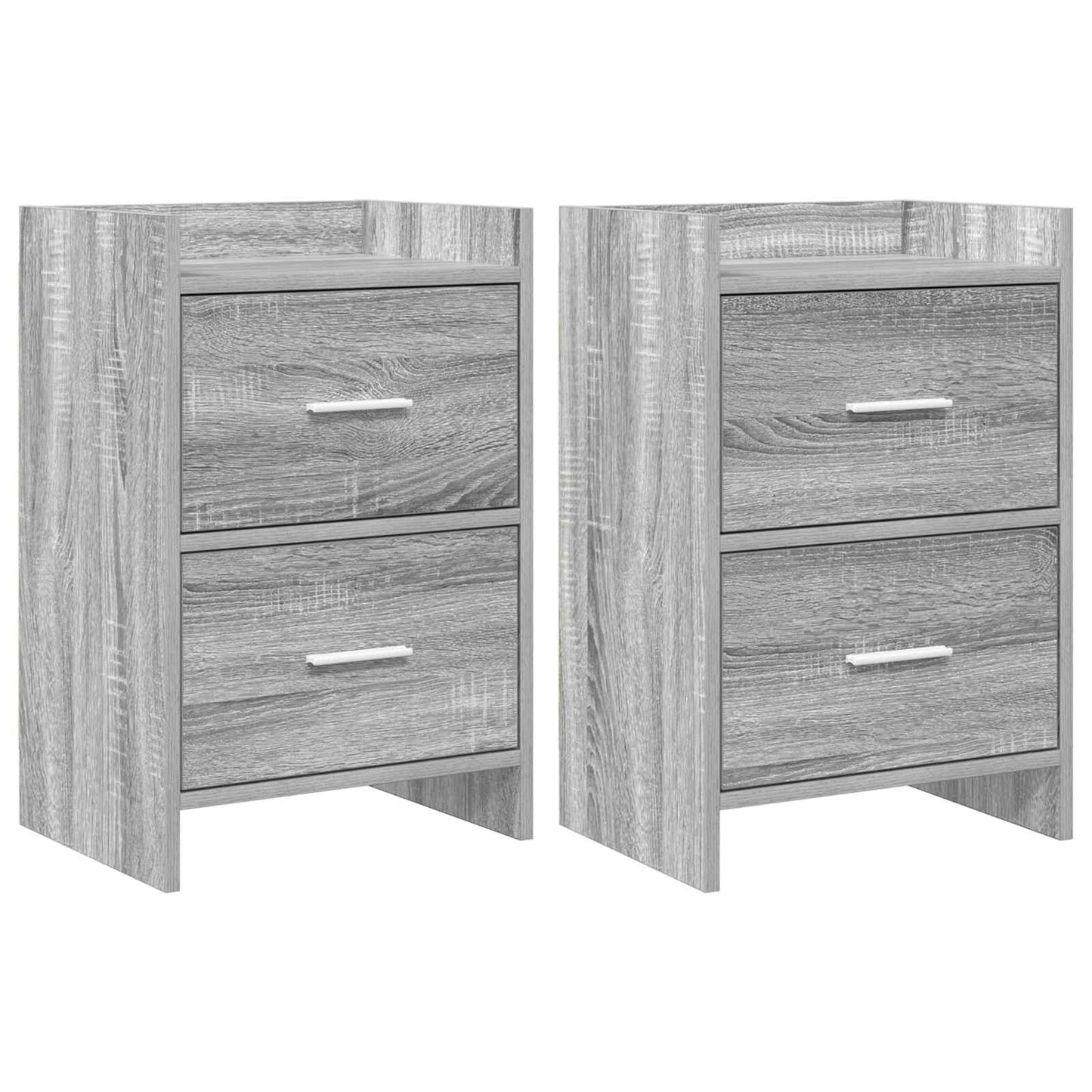 Nachtkastjes 2 pcs Grijs Sonoma 40 x 30 x 60 cm Bewerkt hout