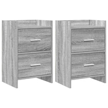 Nachtkastjes 2 pcs Grijs Sonoma 40 x 30 x 60 cm Bewerkt hout