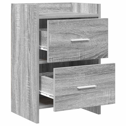 Nachtkastjes 2 pcs Grijs Sonoma 40 x 30 x 60 cm Bewerkt hout
