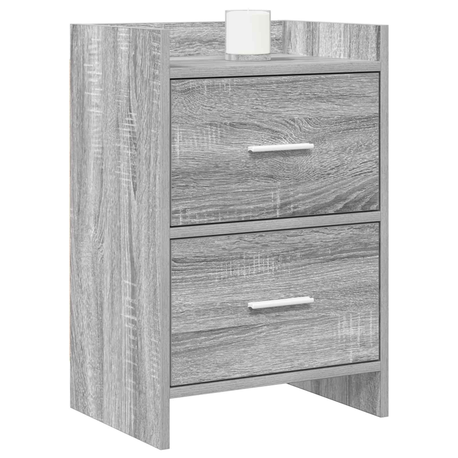 Nachtkastjes 2 pcs Grijs Sonoma 40 x 30 x 60 cm Bewerkt hout