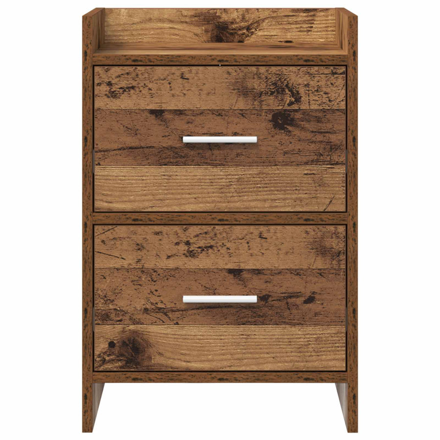 Nachtkastjes Oud hout 40 x 30 x 60 cm Bewerkt hout