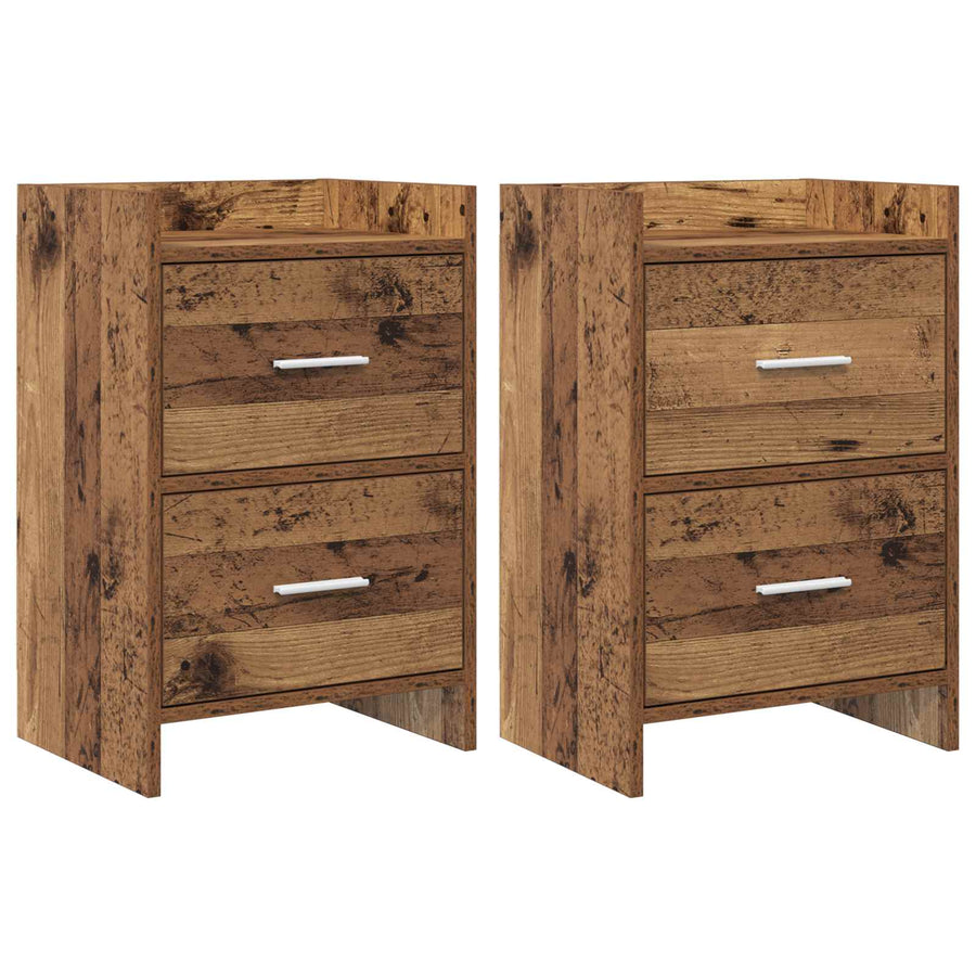 Nachtkastjes 2 pcs Oud hout 40 x 30 x 60 cm Bewerkt hout