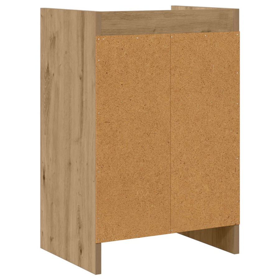 Nachtkastjes Artisanaal eiken 40 x 30 x 60 cm Bewerkt hout