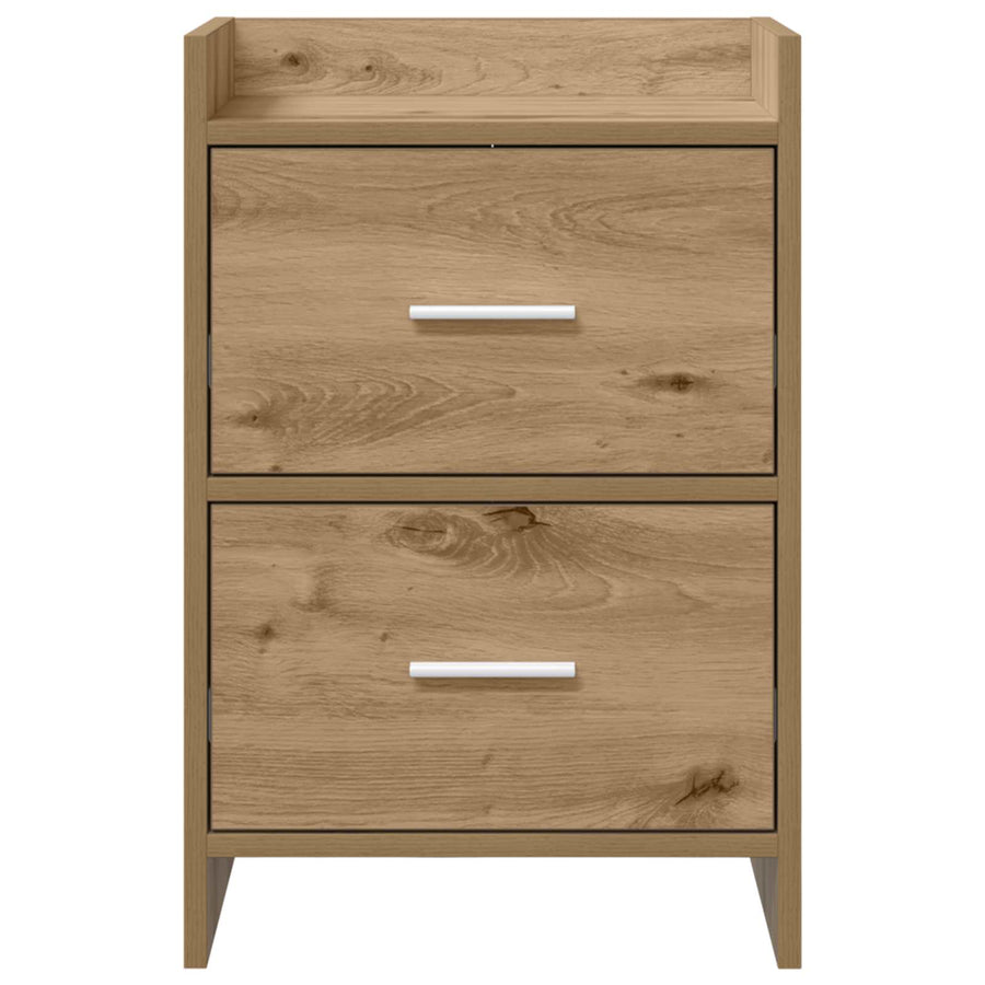 Nachtkastjes Artisanaal eiken 40 x 30 x 60 cm Bewerkt hout