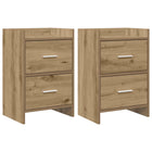 Nachtkastjes 2 stuks bewerkt hout 40x30x60 cm