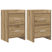 Nachtkastjes 2 stuks bewerkt hout 40x30x60 cm