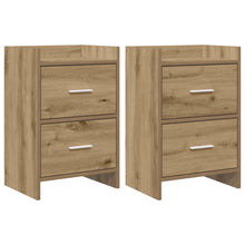 Nachtkastjes 2 pcs Artisanaal eiken 40 x 30 x 60 cm