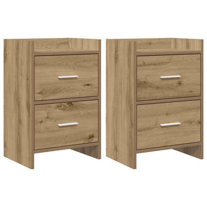 Nachtkastjes 2 pcs Artisanaal eiken 40 x 30 x 60 cm