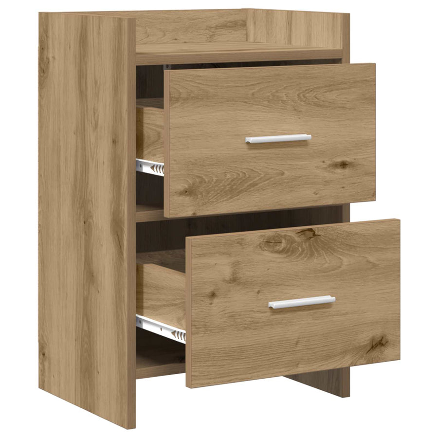 Nachtkastjes 2 pcs Artisanaal eiken 40 x 30 x 60 cm