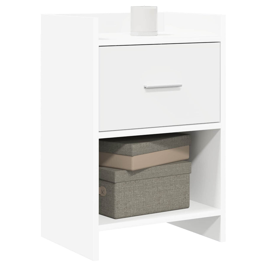 Nachtkastjes 2 pcs Wit 40 x 30 x 60 cm Bewerkt hout