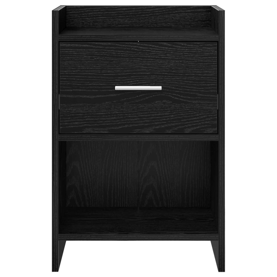 Nachtkastjes Zwart eiken 40 x 30 x 60 cm Bewerkt hout