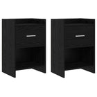 Nachtkastjes 2 stuks 40x30x60 cm bewerkt hout zwart eiken