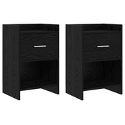 Nachtkastjes 2 stuks 40x30x60 cm bewerkt hout zwart eiken