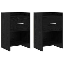 Nachtkastjes 2 pcs Zwart eiken 40 x 30 x 60 cm Bewerkt hout