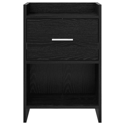 Nachtkastjes 2 pcs Zwart eiken 40 x 30 x 60 cm Bewerkt hout