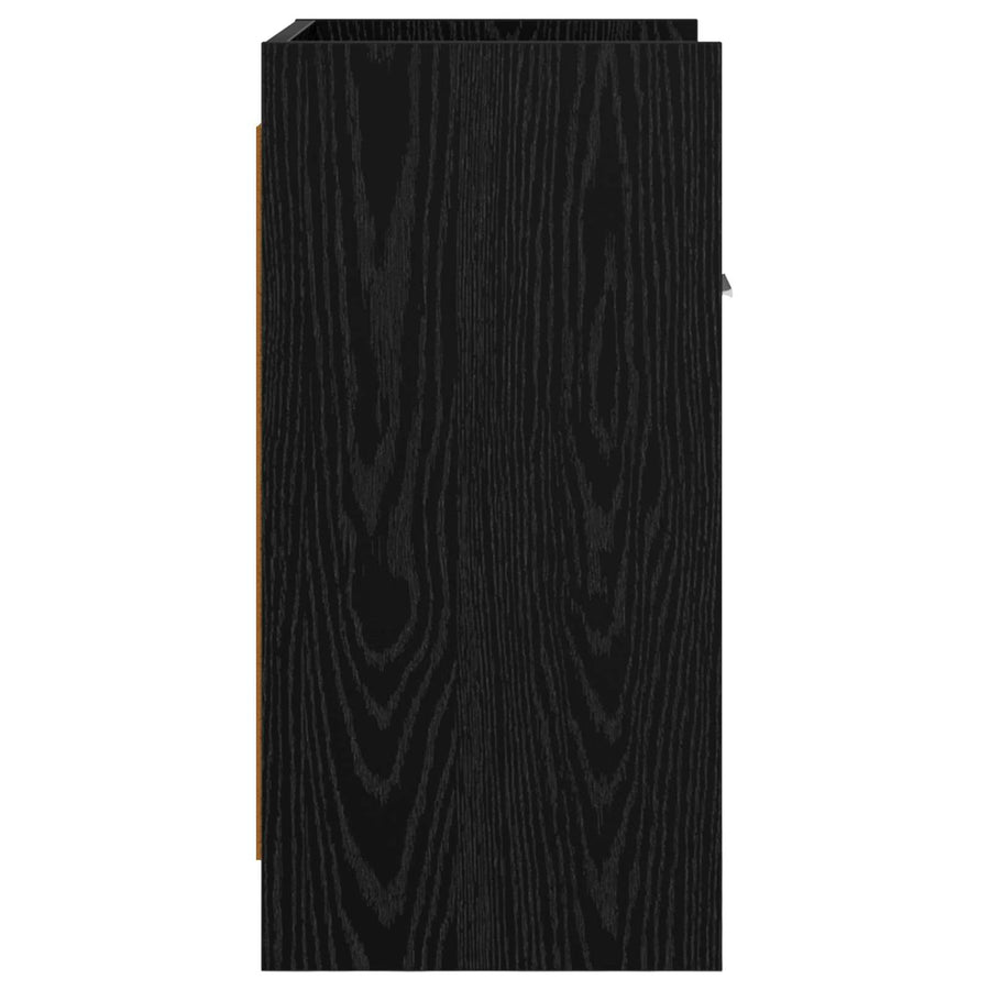 Nachtkastjes 2 pcs Zwart eiken 40 x 30 x 60 cm Bewerkt hout