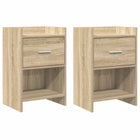Nachtkastjes 2 stuks 40x30x60 cm bewerkt hout Sonoma eiken