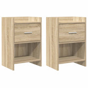 Nachtkastjes 2 stuks 40x30x60 cm bewerkt hout Sonoma eiken