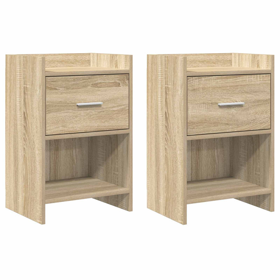 Nachtkastjes 2 pcs Sonoma Eiken 40 x 30 x 60 cm Bewerkt hout