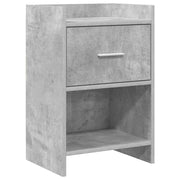 Nachtkastje betongrijs 40x30x60 cm bewerkt hout