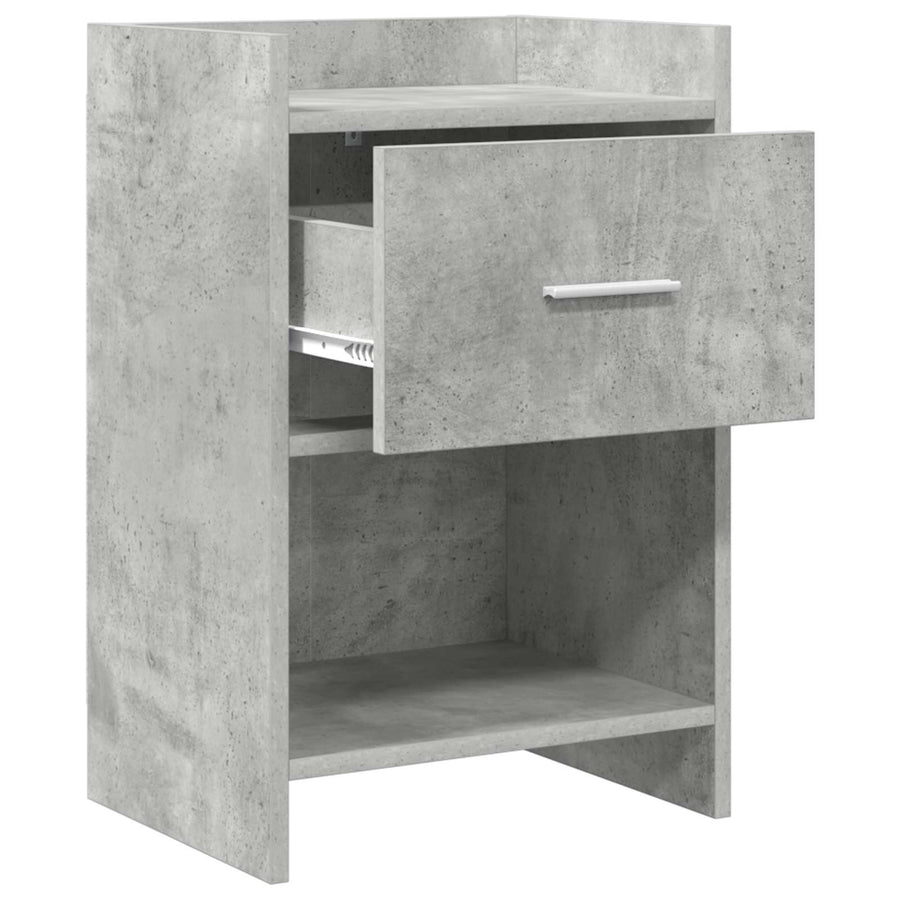 Nachtkastjes Betongrijs 40 x 30 x 60 cm Bewerkt hout