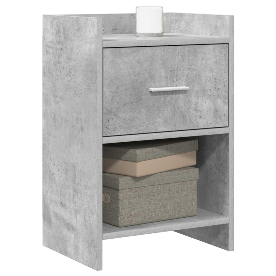 Nachtkastjes Betongrijs 40 x 30 x 60 cm Bewerkt hout