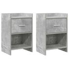 Nachtkastjes 2 stuks 40x30x60 cm betongrijs bewerkt hout