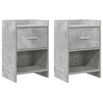Nachtkastjes 2 pcs Betongrijs 40 x 30 x 60 cm Bewerkt hout