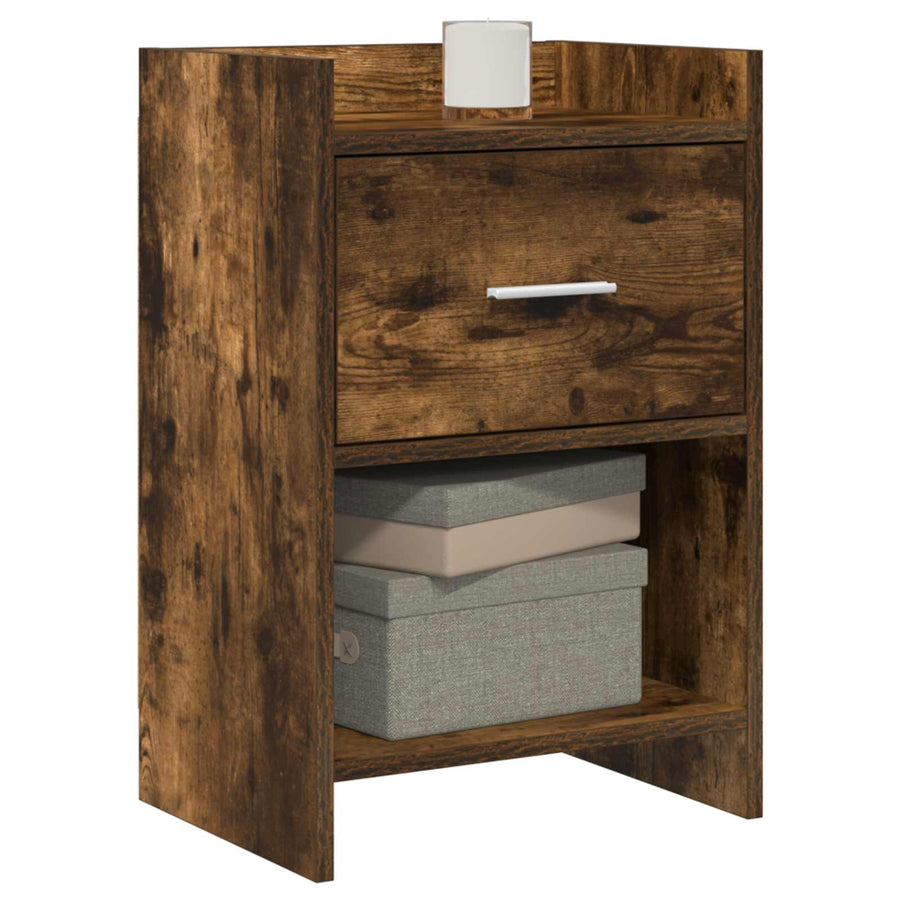 Nachtkastjes Gerookt eiken 40 x 30 x 60 cm Bewerkt hout
