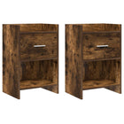 Nachtkastjes 2 stuks gerookt eiken 40x30x60 cm