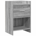 Nachtkastjes Grijs Sonoma 40 x 30 x 60 cm Bewerkt hout