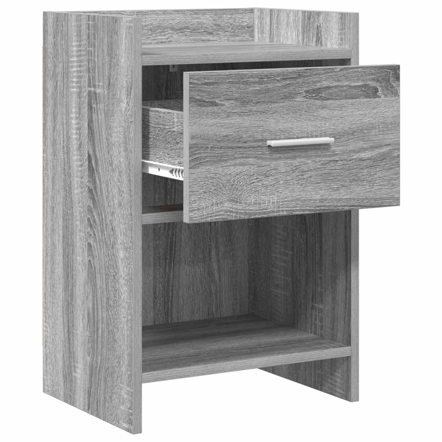 Nachtkastjes Grijs Sonoma 40 x 30 x 60 cm Bewerkt hout