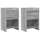 Nachtkastjes 2 stuks 40x30x60 cm bewerkt hout grijs sonoma