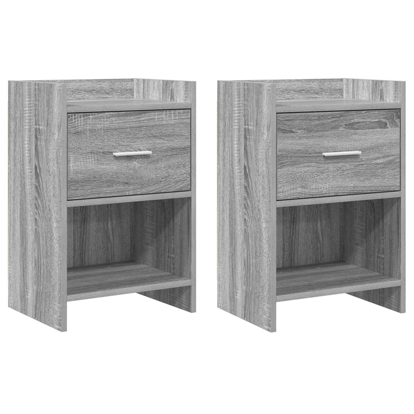 Nachtkastjes 2 pcs Grijs Sonoma 40 x 30 x 60 cm Bewerkt hout