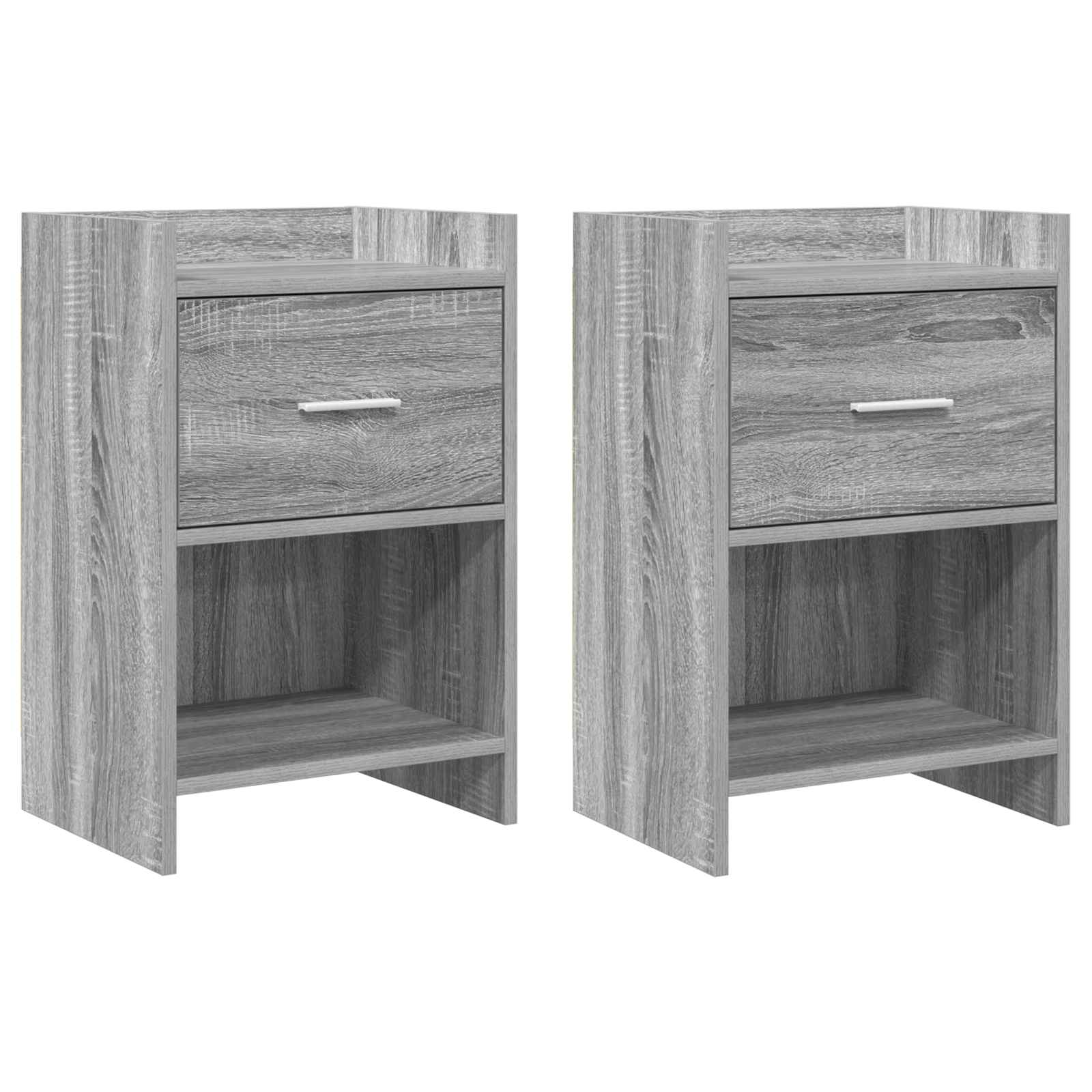 Nachtkastjes 2 pcs Grijs Sonoma 40 x 30 x 60 cm Bewerkt hout