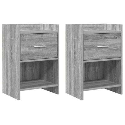 Nachtkastjes 2 pcs Grijs Sonoma 40 x 30 x 60 cm Bewerkt hout