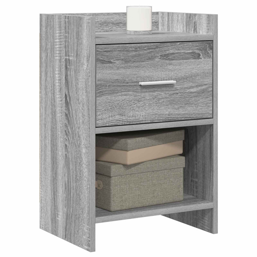Nachtkastjes 2 pcs Grijs Sonoma 40 x 30 x 60 cm Bewerkt hout