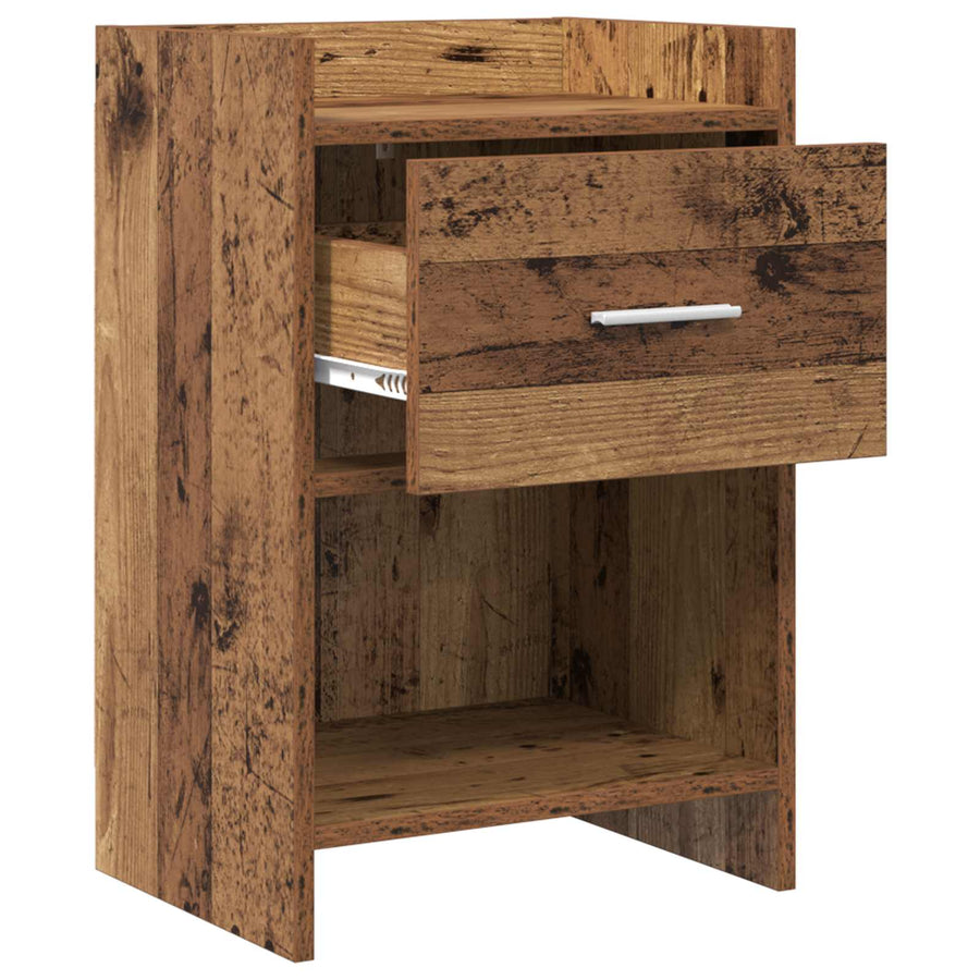Nachtkastjes Oud hout 40 x 30 x 60 cm Bewerkt hout