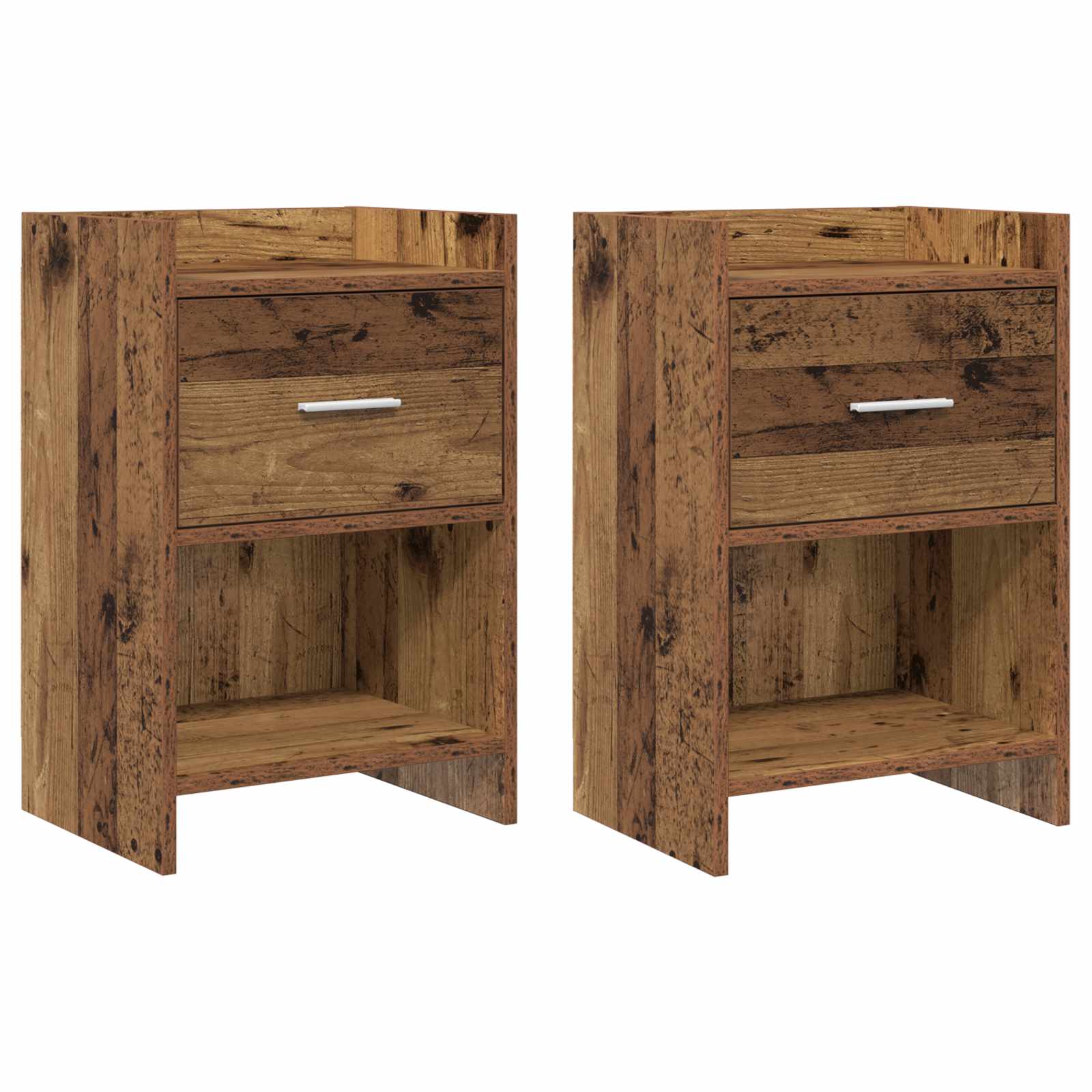 Nachtkastjes 2 pcs Oud hout 40 x 30 x 60 cm Bewerkt hout